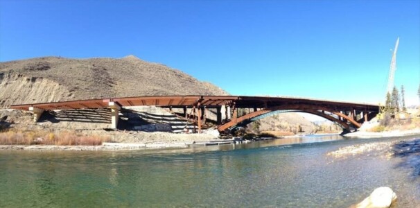 Arch Bridge over the Snake River Near Jackson Hole Wy