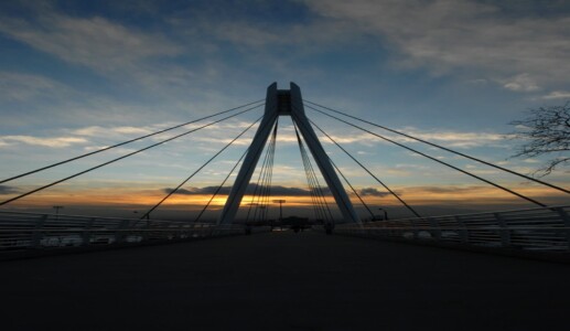 Legacy Cable Stayed Pedestrian Bridge Winter Olympic Village